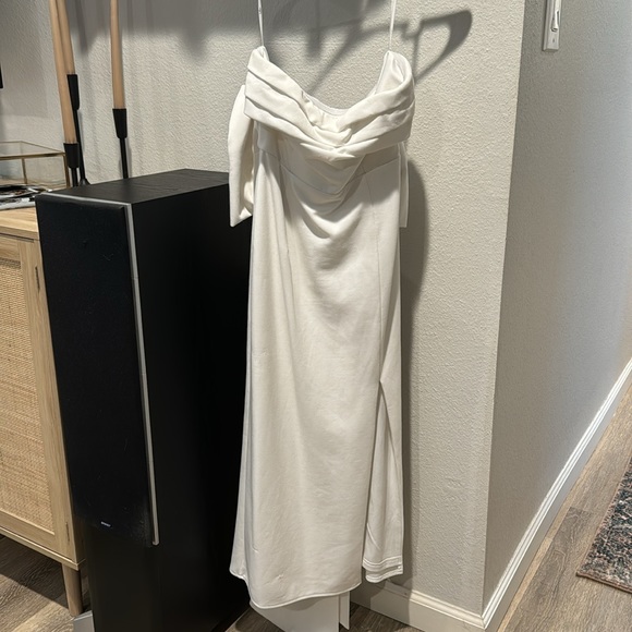 lulus white bow dress - Picture 3 of 7